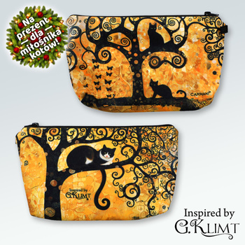 Crazy Cats kosmetyczka Inspired by G.Klimt Kot na drzewie