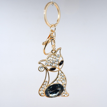 Breloczek / Przywieszka do torebki Koteczka z "diamencikami"