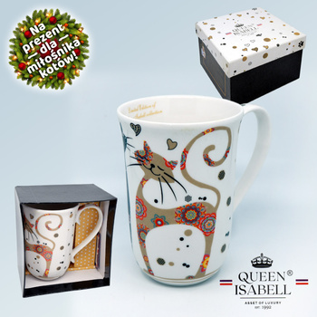QUEEN ISABELL Zakochane Koty kubek wysoki 500ml