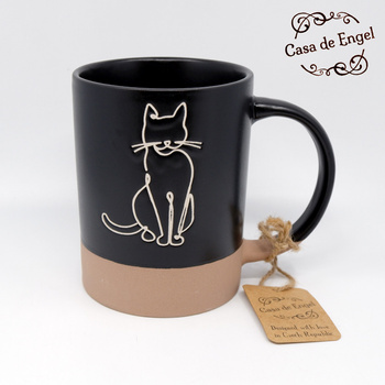 Casa de Engel  kot kubek czarno/beżowy