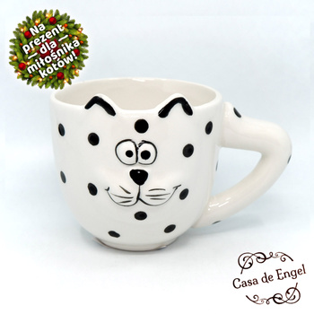 Kotki w kropki kubek niski