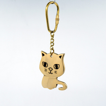 Kotek breloczek z mosiądzu