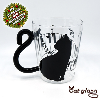 Kocia szklanka z ogonkiem