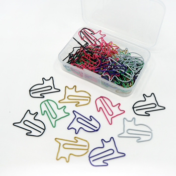 Kotki kolorowe spinacze biurowe - 50 szt.